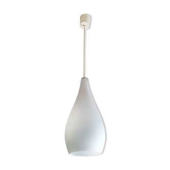 Suspension en verre opalin de style scandinave vintage