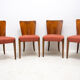 Art Deco Dining Chairs H-214 by Jindrich Halabala for ÚP Závody, 1950's