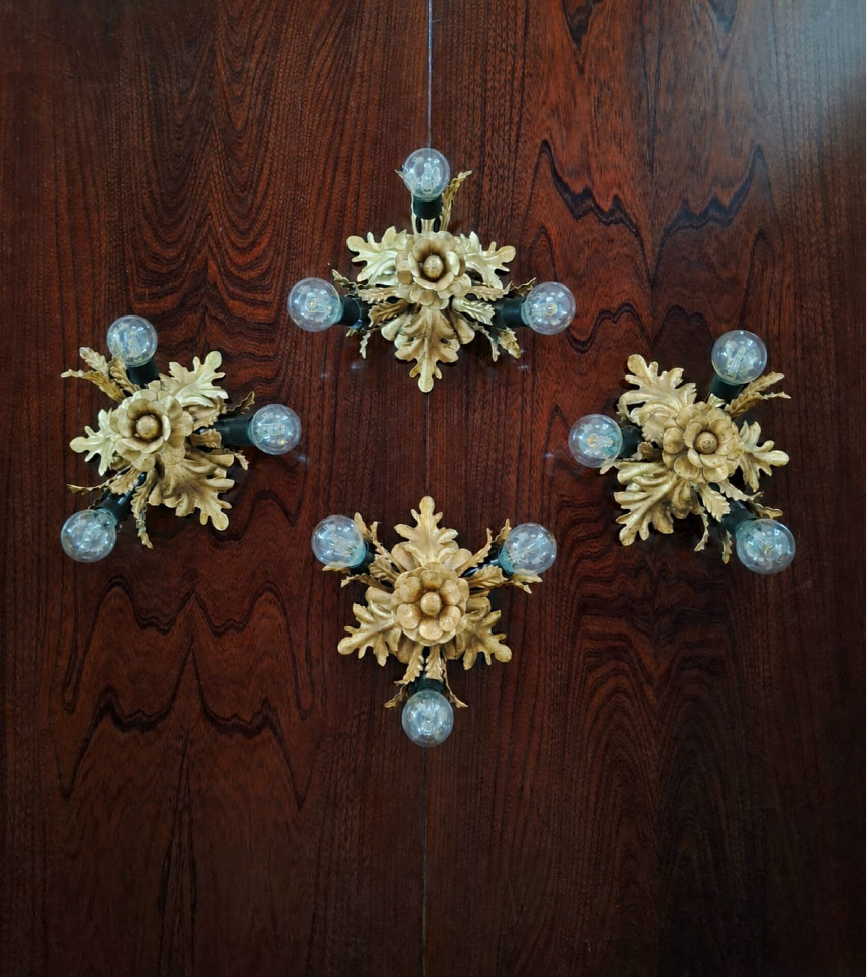 4 plafonniers, appliques Art déco Banci Firenze