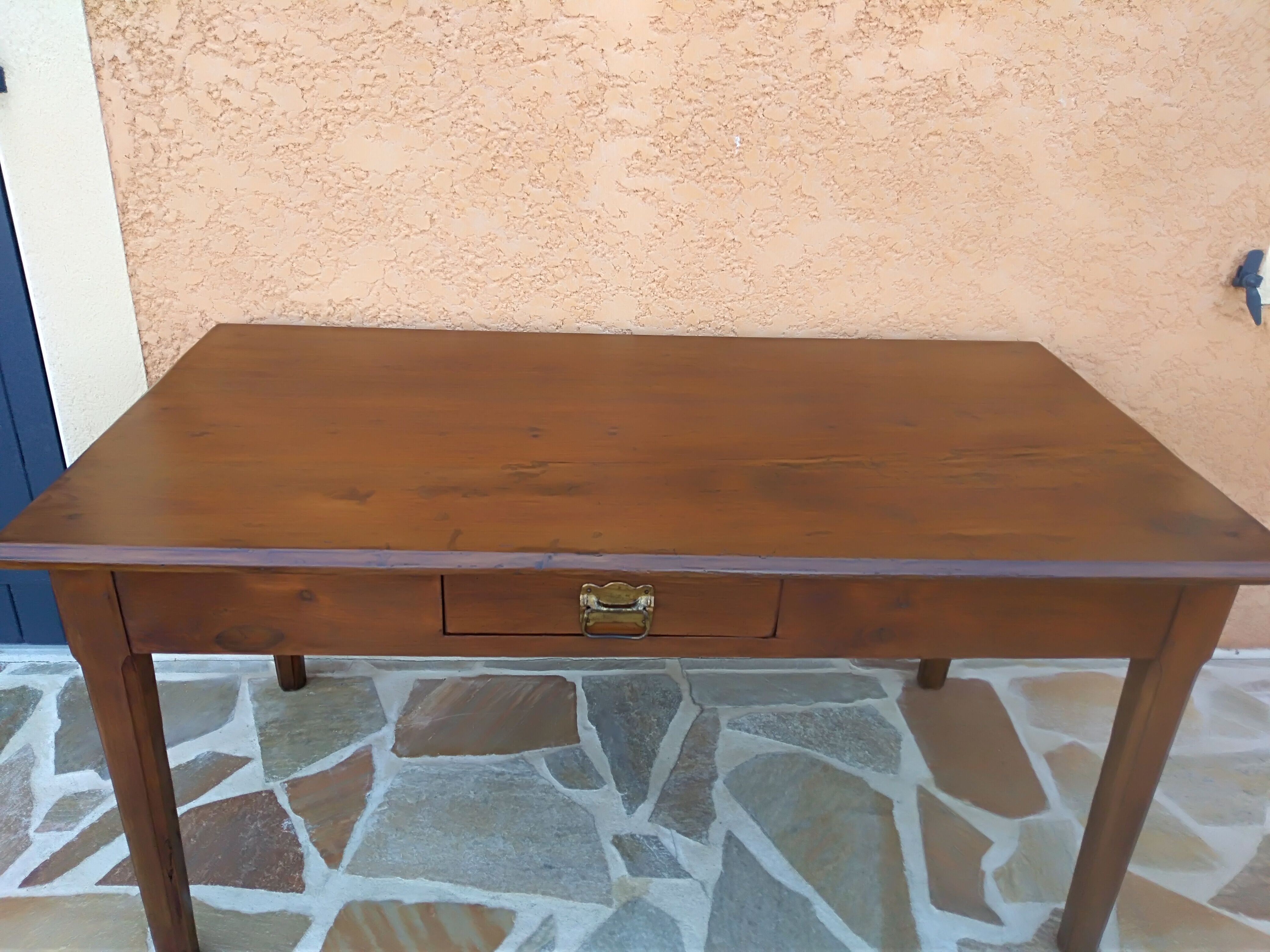Vintage 1920s wooden farm table