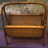 Vintage rattan magazine holders