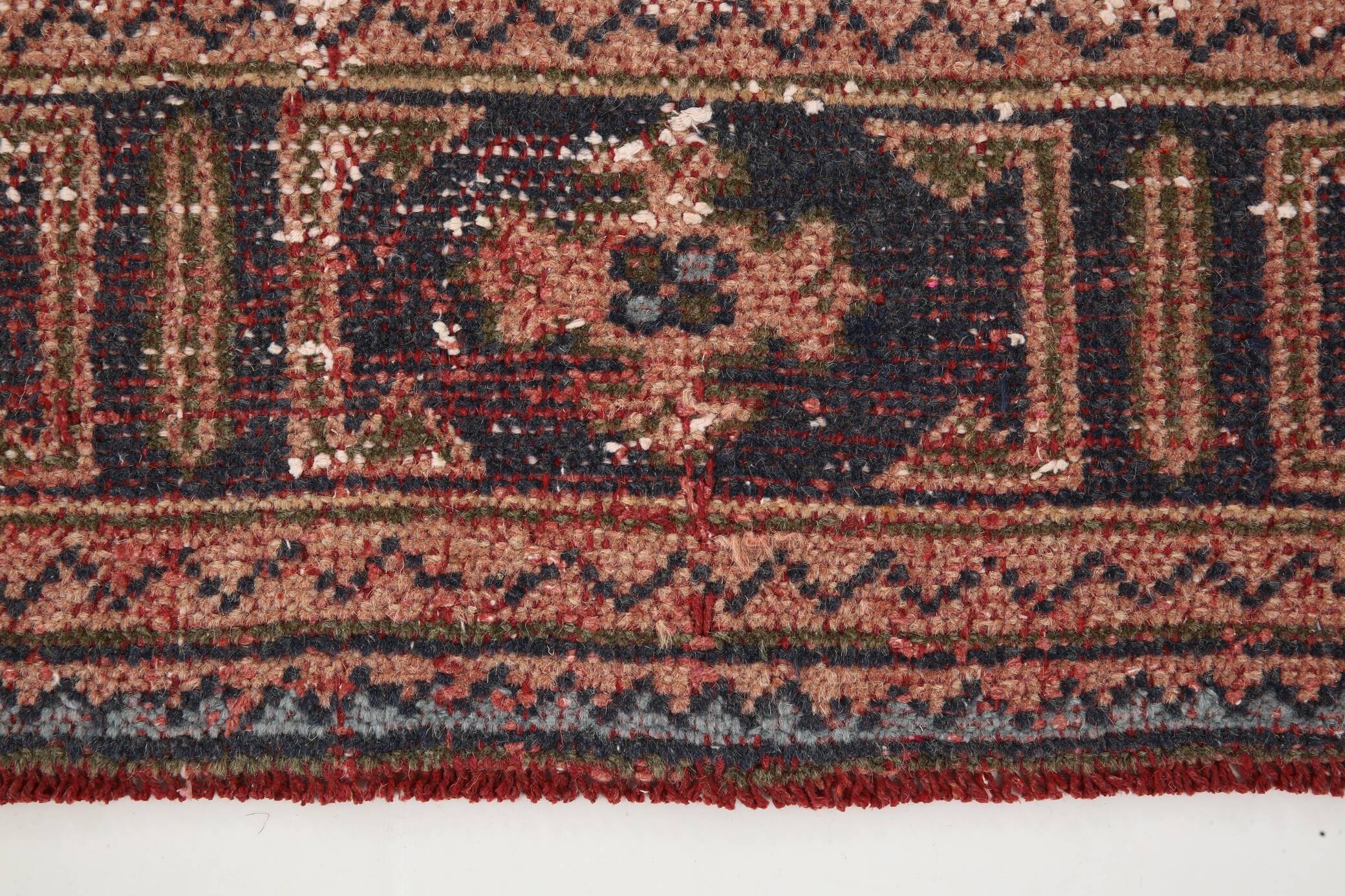 3x11 Dark Salmon Turkish Runner Rug, 85x336Cm SK 5476