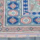 Powder Pink & Soft Blue Vintage Persian Rug, 166x209 Cm