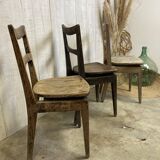 Series of 3 "taberna" chairs