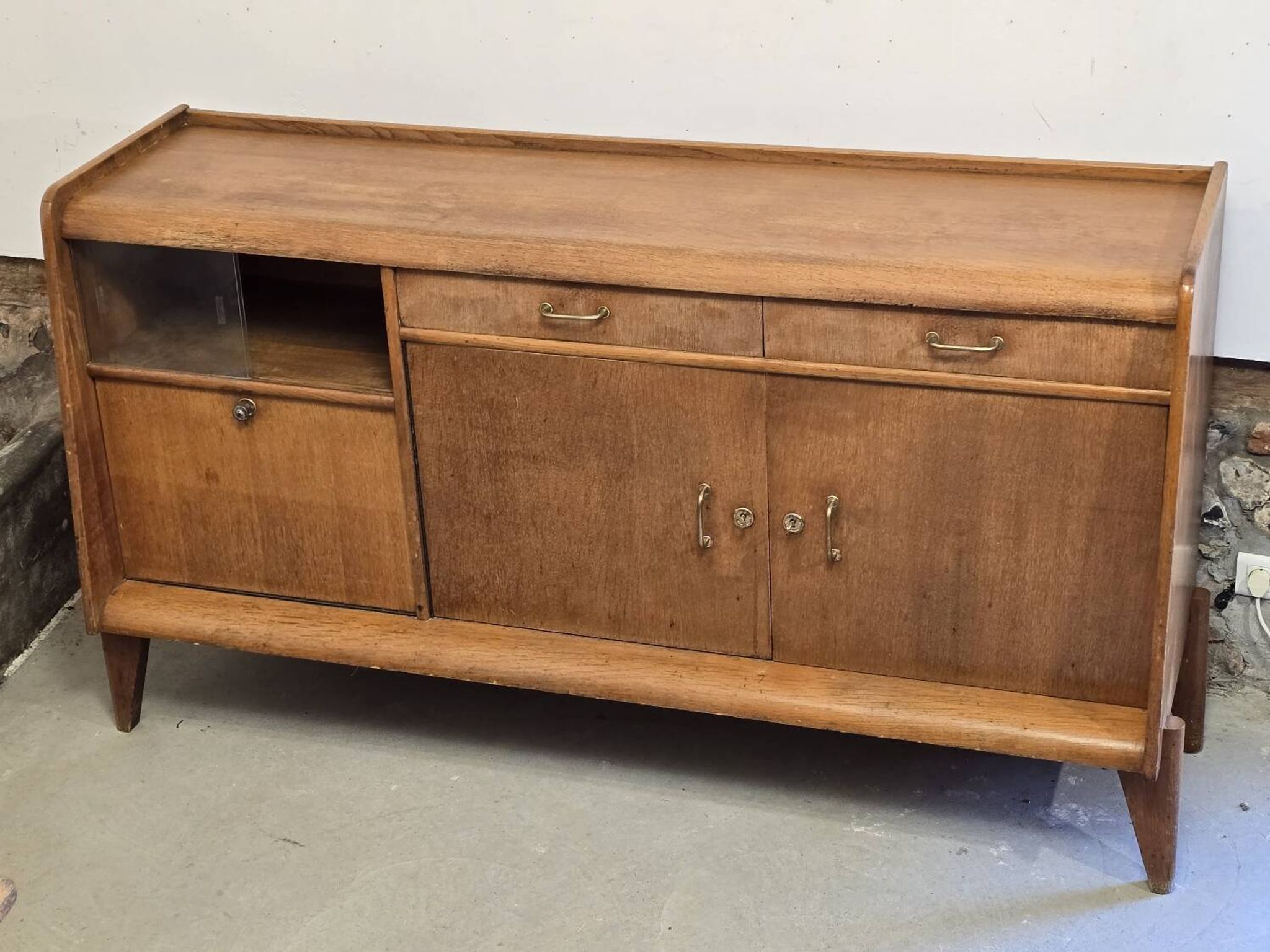 Enfilade 1950 avec vitrine