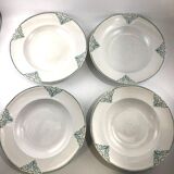 4 hollow plates Sarreguemines Digoin model Provence