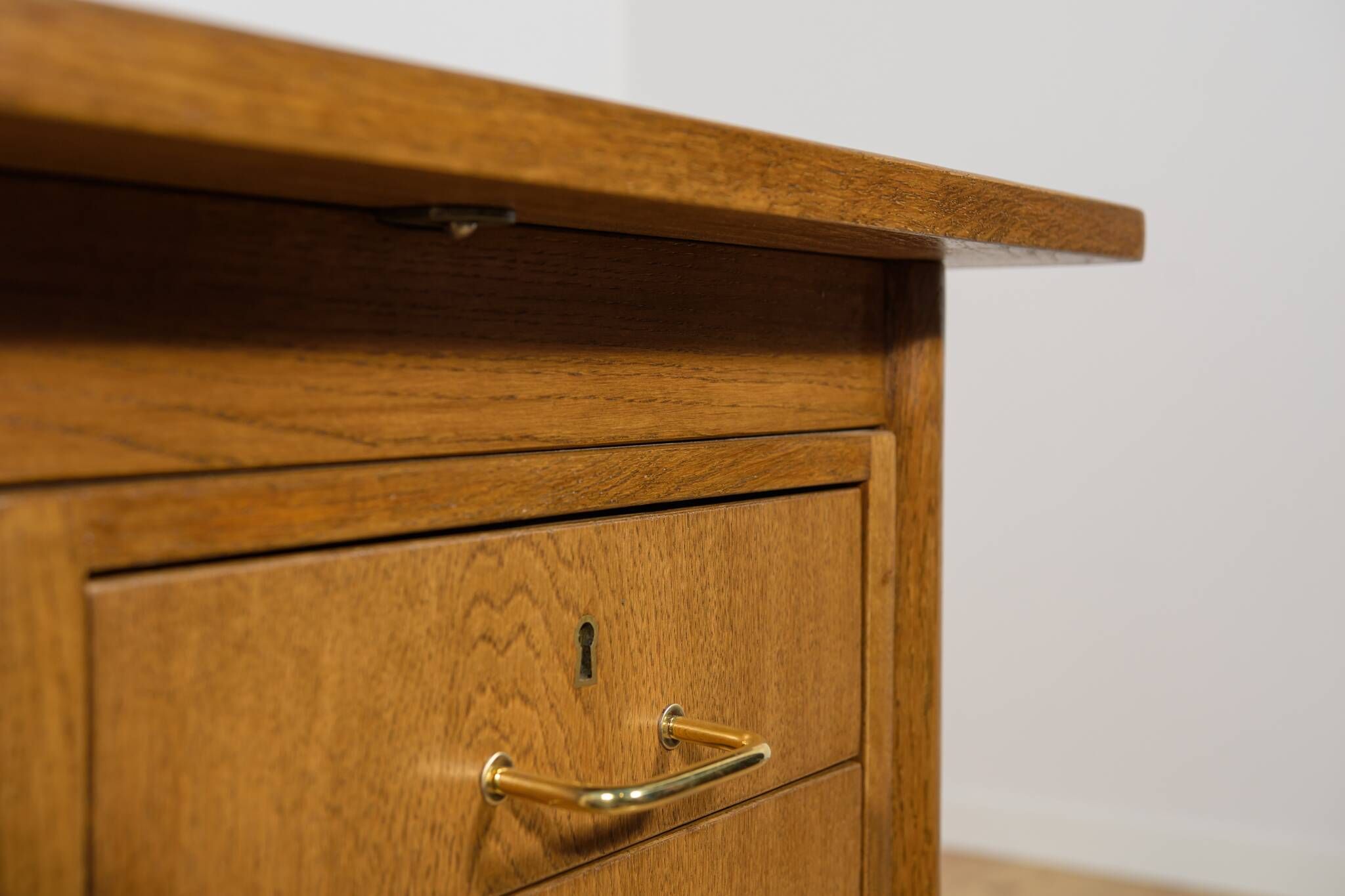 Mid-Century Oak Executive Desk, Denmark, 1960s