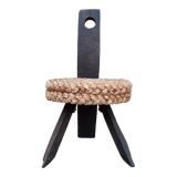 Handmade wickerwork chair from the 60s and 70s