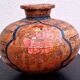 Terracotta vase, decoration of Persian figures.