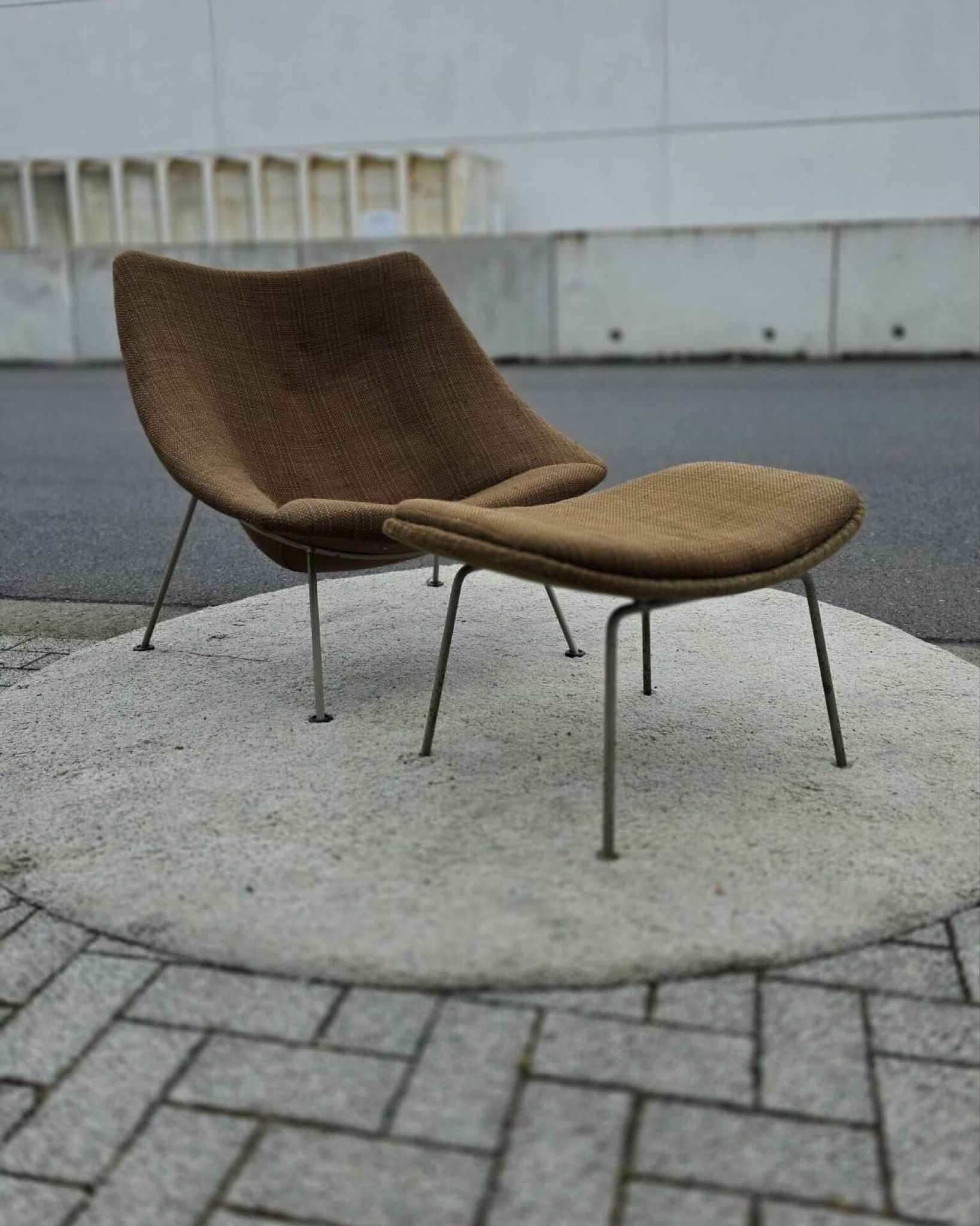 Oyster F157 & P157 set by Pierre Paulin for Artifort – fabric