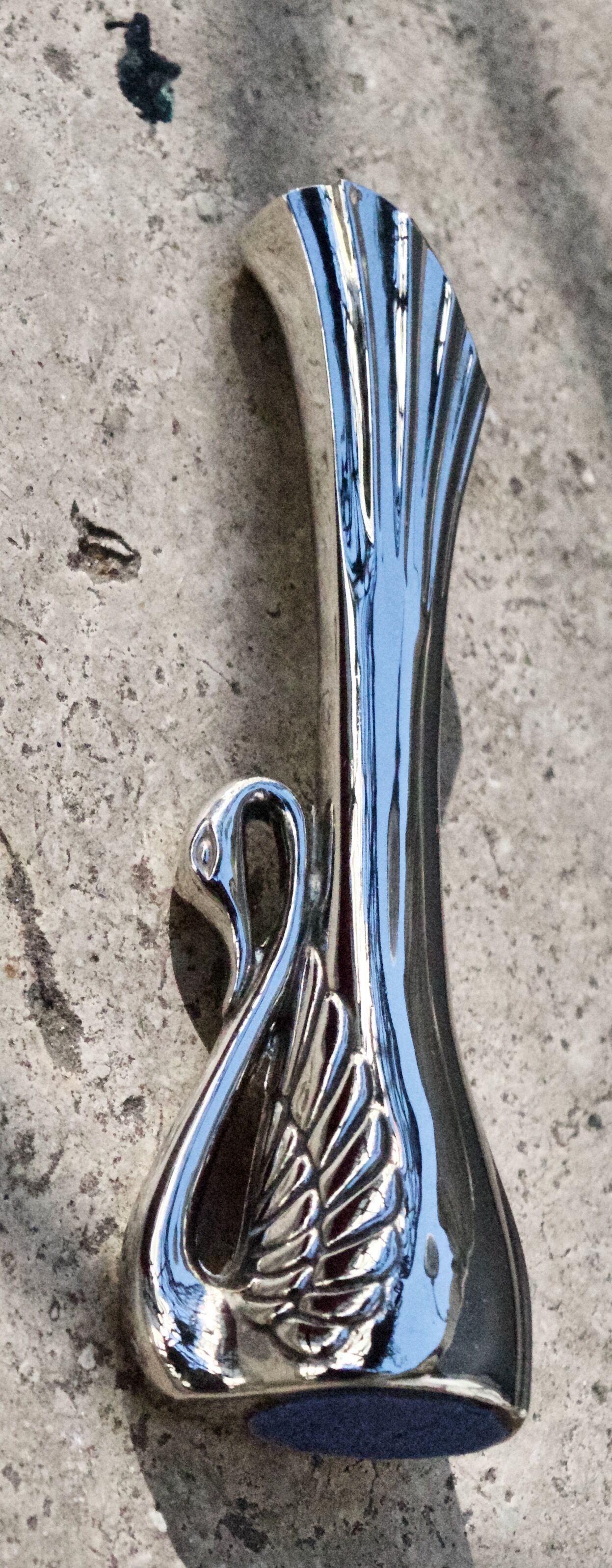 Small vintage Art Deco vase in silver metal