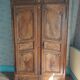 Beautiful wardrobe in walnut and olive wood.