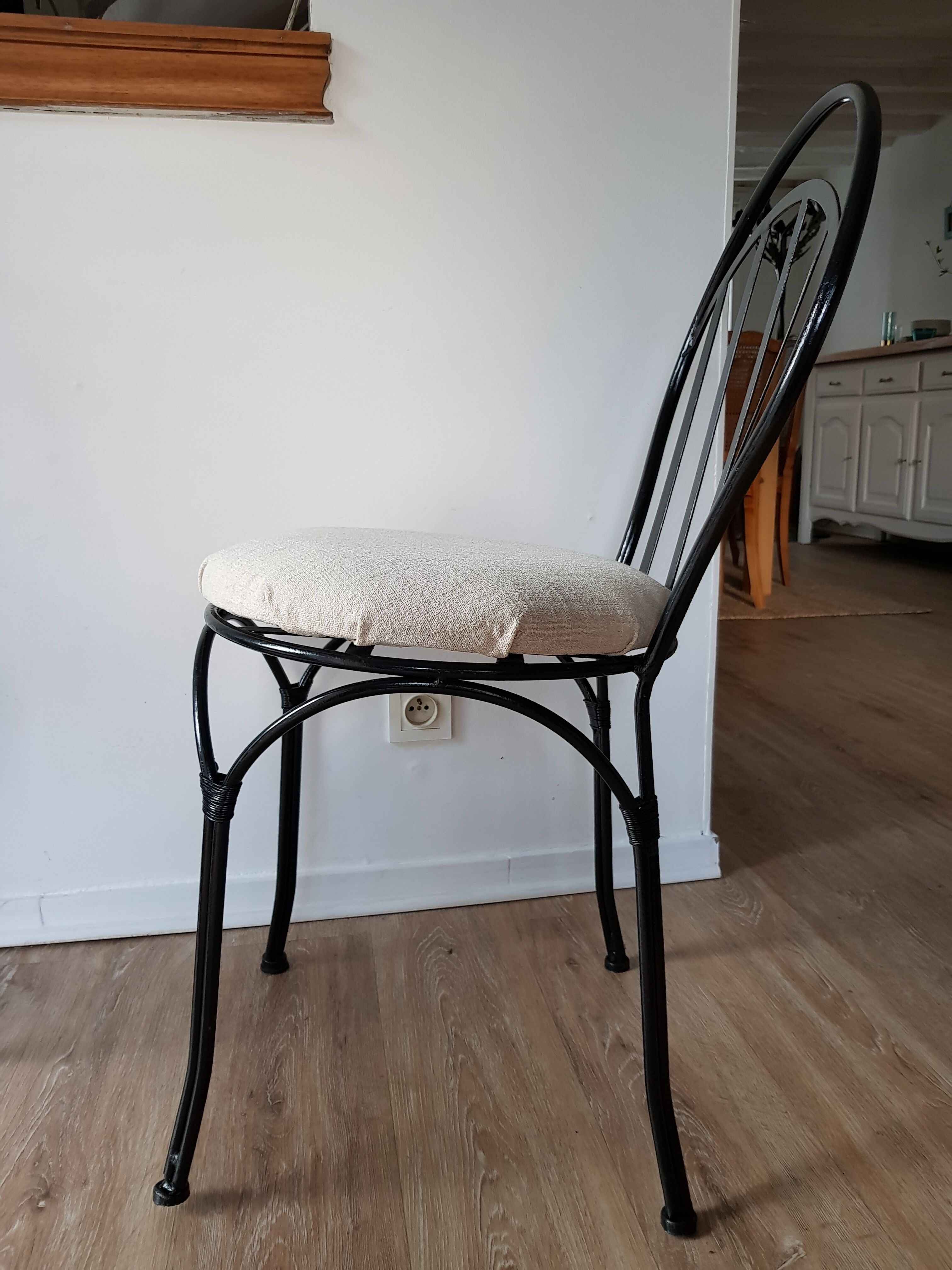Set de 2 chaises métal noir