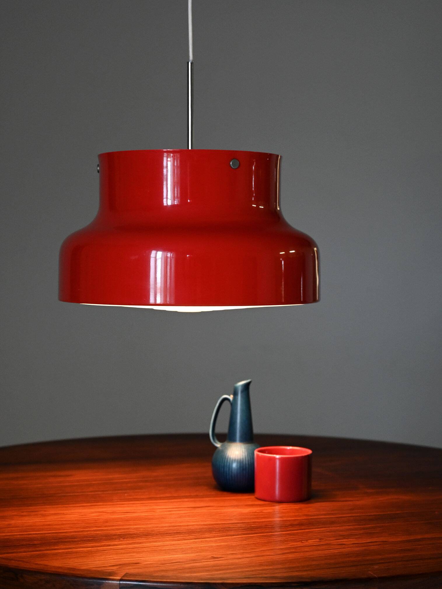 Red "Bumling" pendant lamp by Anders Pehrson