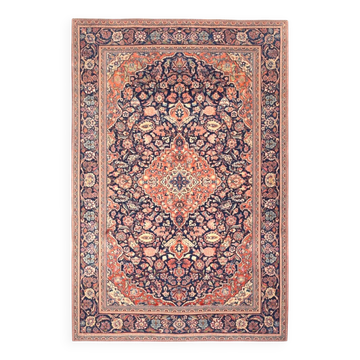 Tapis d'Orient Persan Iran KASHAN Laine et soie- Dim: 1.32 X 2.00 Mètres