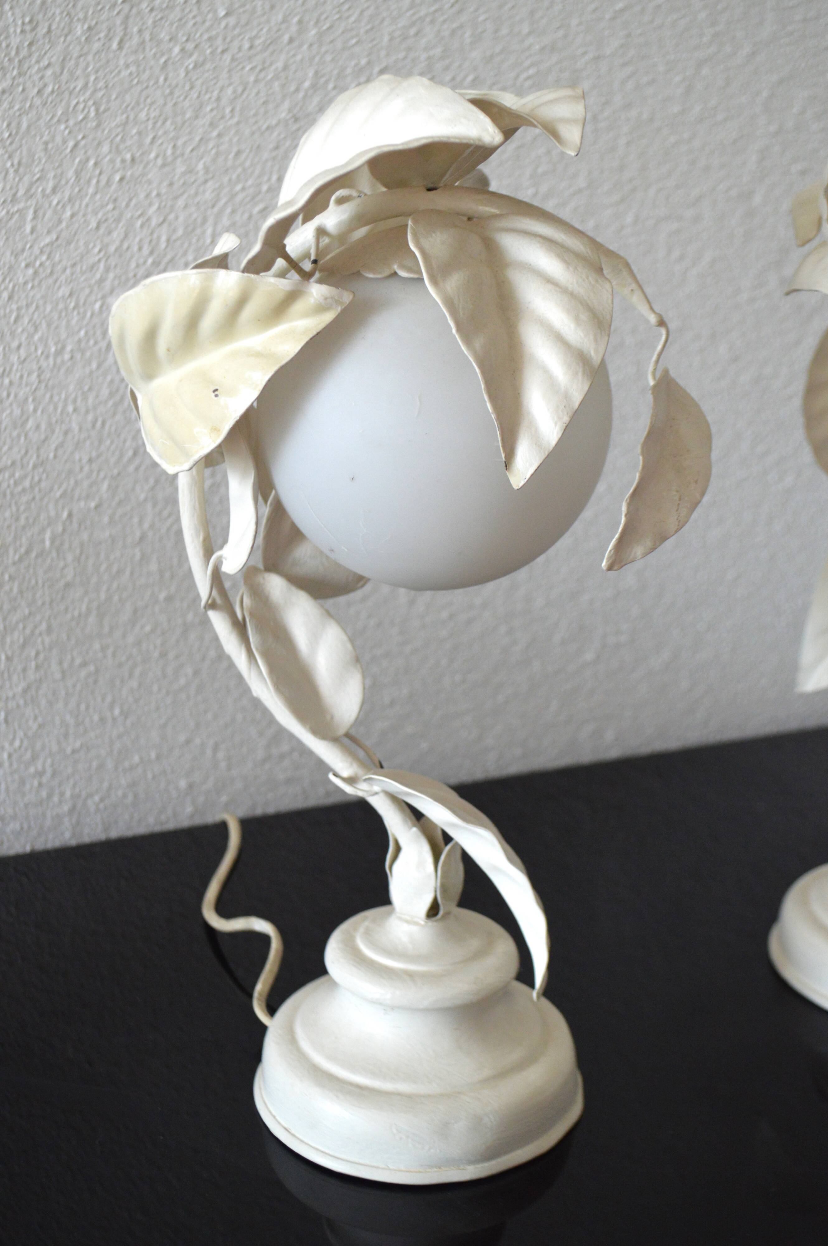 Vintage lampes des années 70 design florale