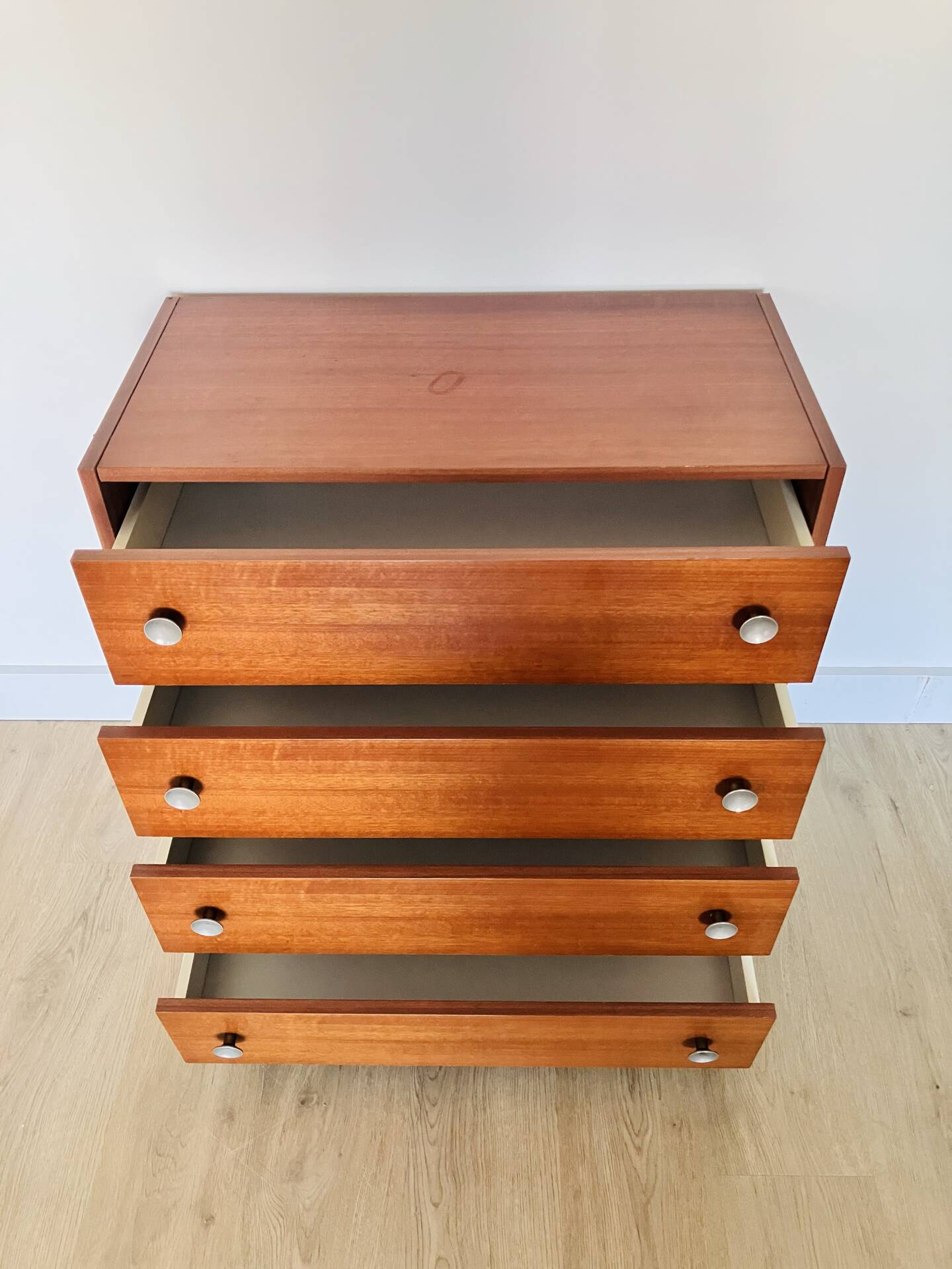 1970s vintage mahogany chest of drawers