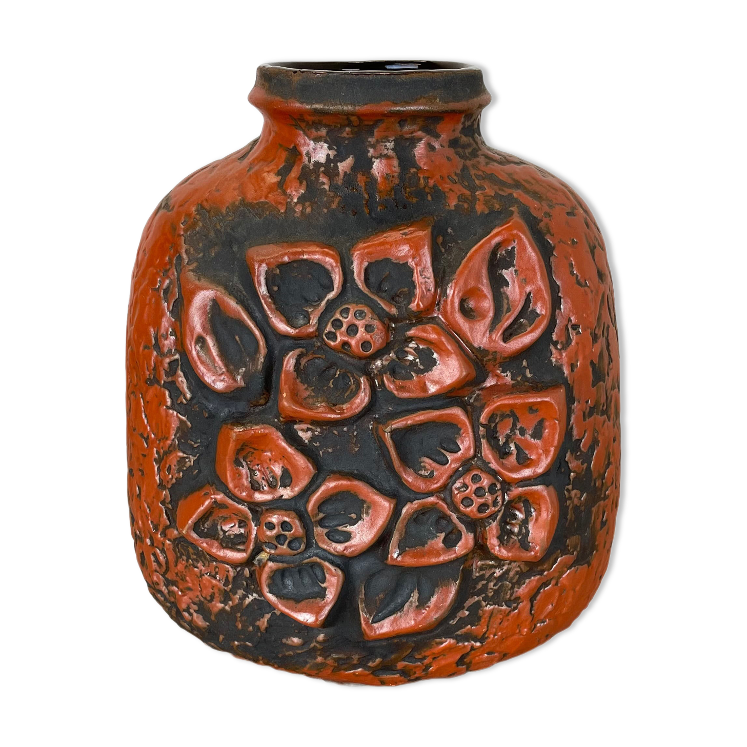 Fat Lava Ceramic Pottery Vase Heinz Siery Carstens Tönnieshof, Germany, 1970s
