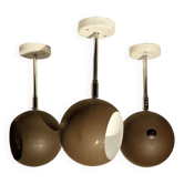 3 adjustable Hoffmeister pendant lamps, 1960s