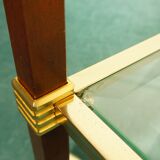 Dessert bar "Hollywood Regency" in gold metal, bevelled glass and mahogany