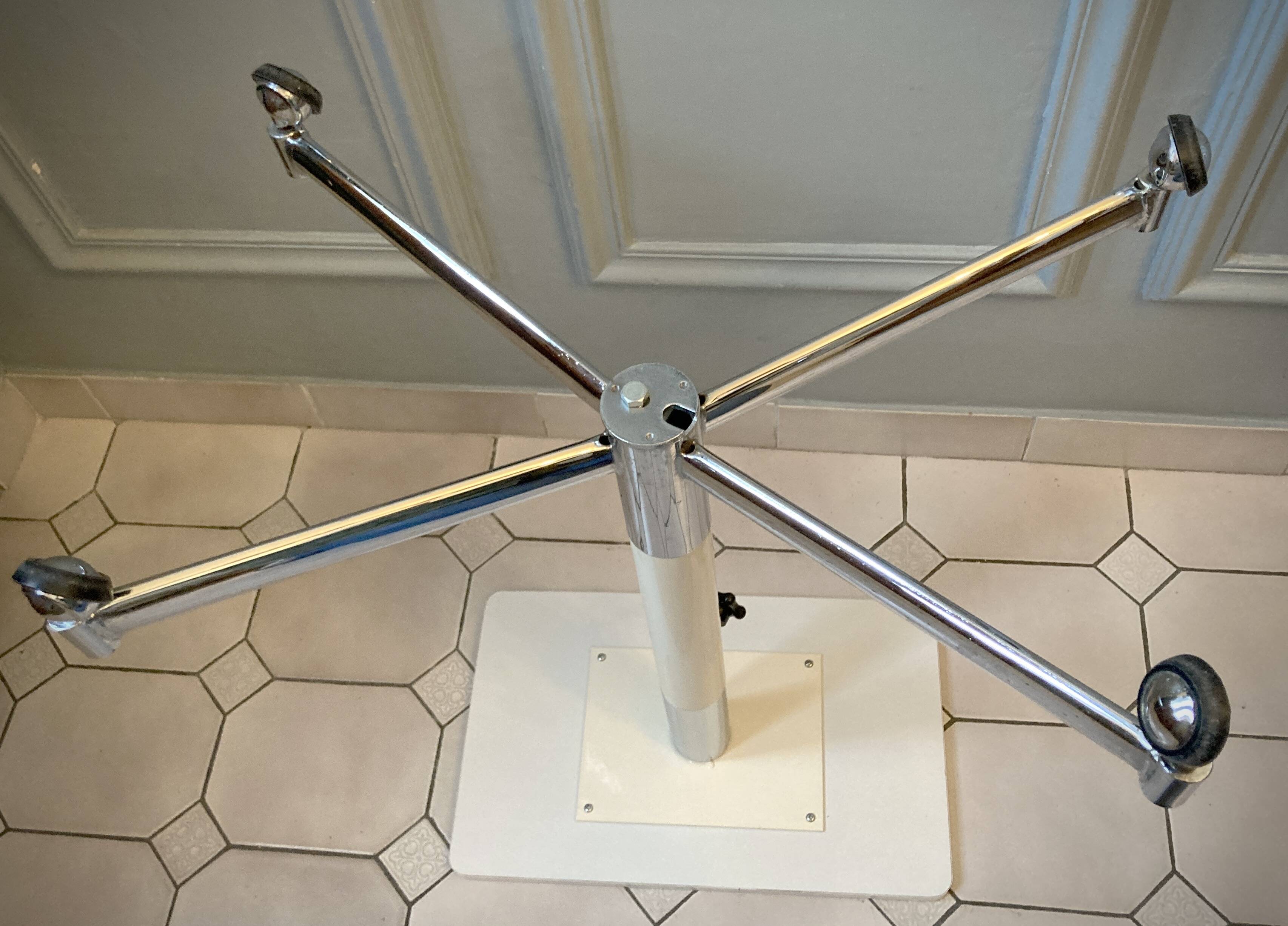 Side furniture with chrome wheels from the 60s