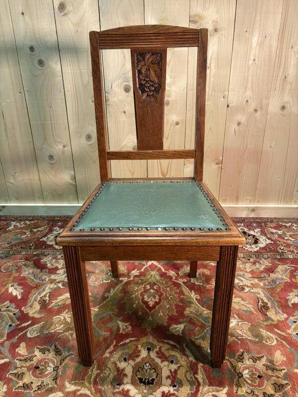 Set of 6 art deco chairs