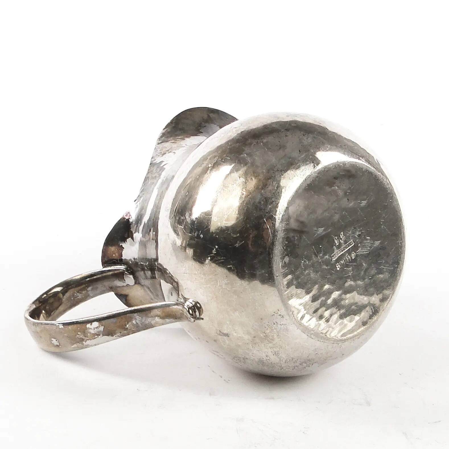 Art Deco creamer, silver-plated brass, Germany, 1950s