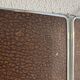Vintage 1940s triptych barber mirror with bevelled chrome and snake imitation - 31 x