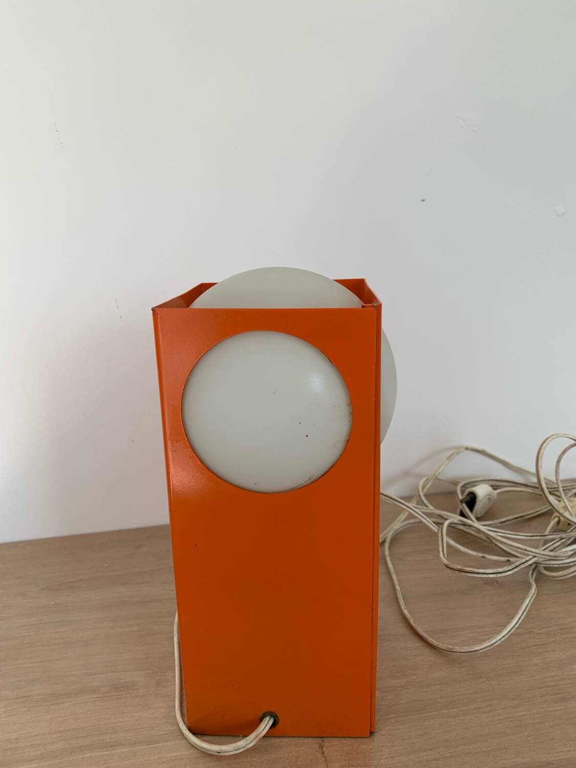 Orange Lamp Vintage Design Circa 1970 Space Age