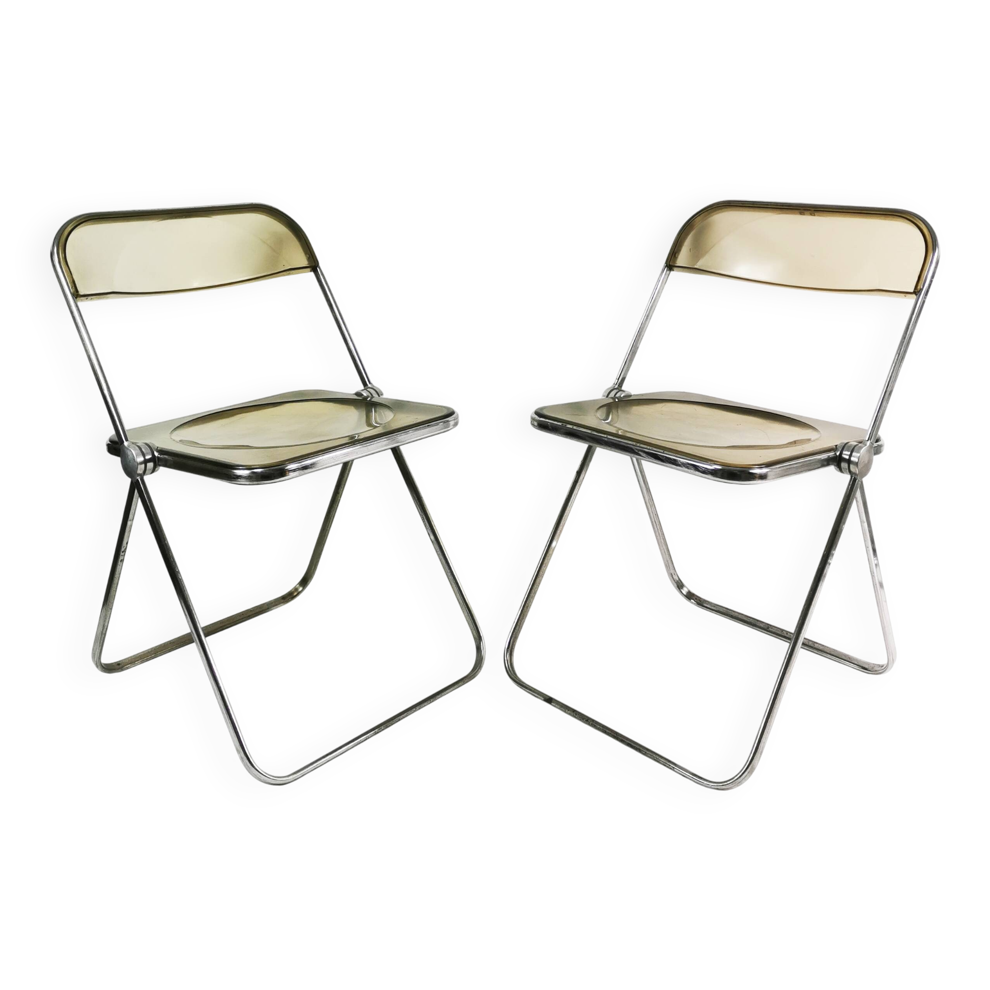 Pair of Plia chairs, Anonima Castelli, designed by Giancarlo Piretti, Italy