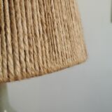 Vintage stoneware and rope lamp