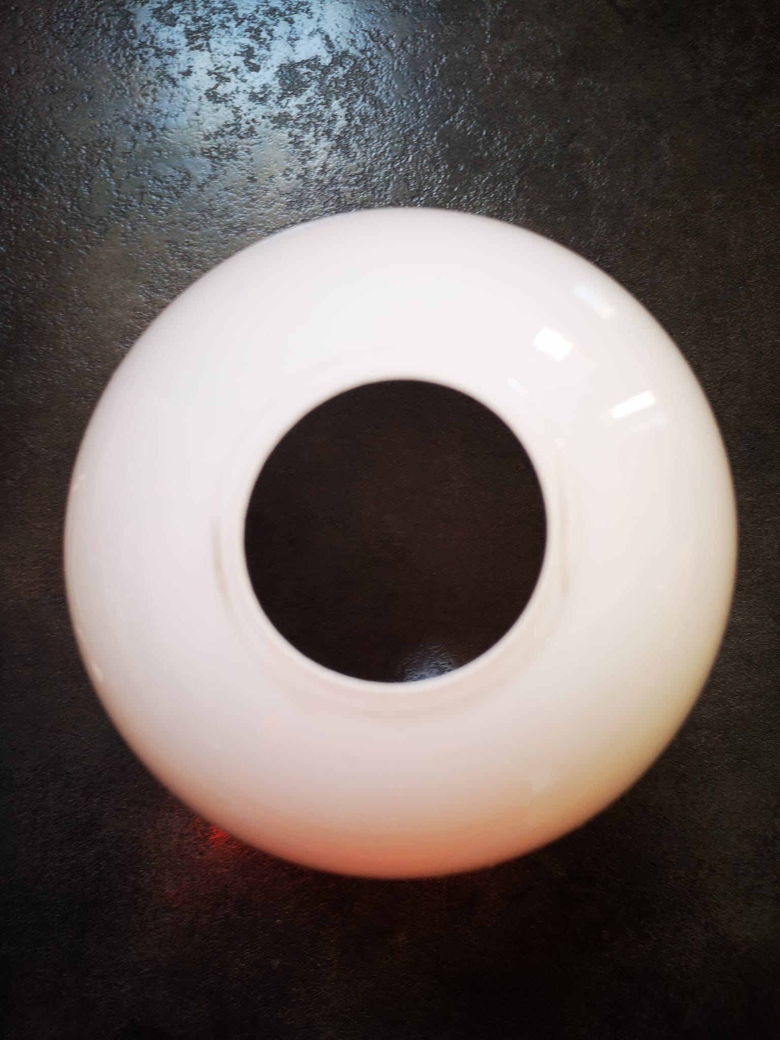Abat jour grand abat jour tulipe cône opaline blanche vintage lampe mazda 1960 tbe