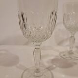 4 old crystal glasses