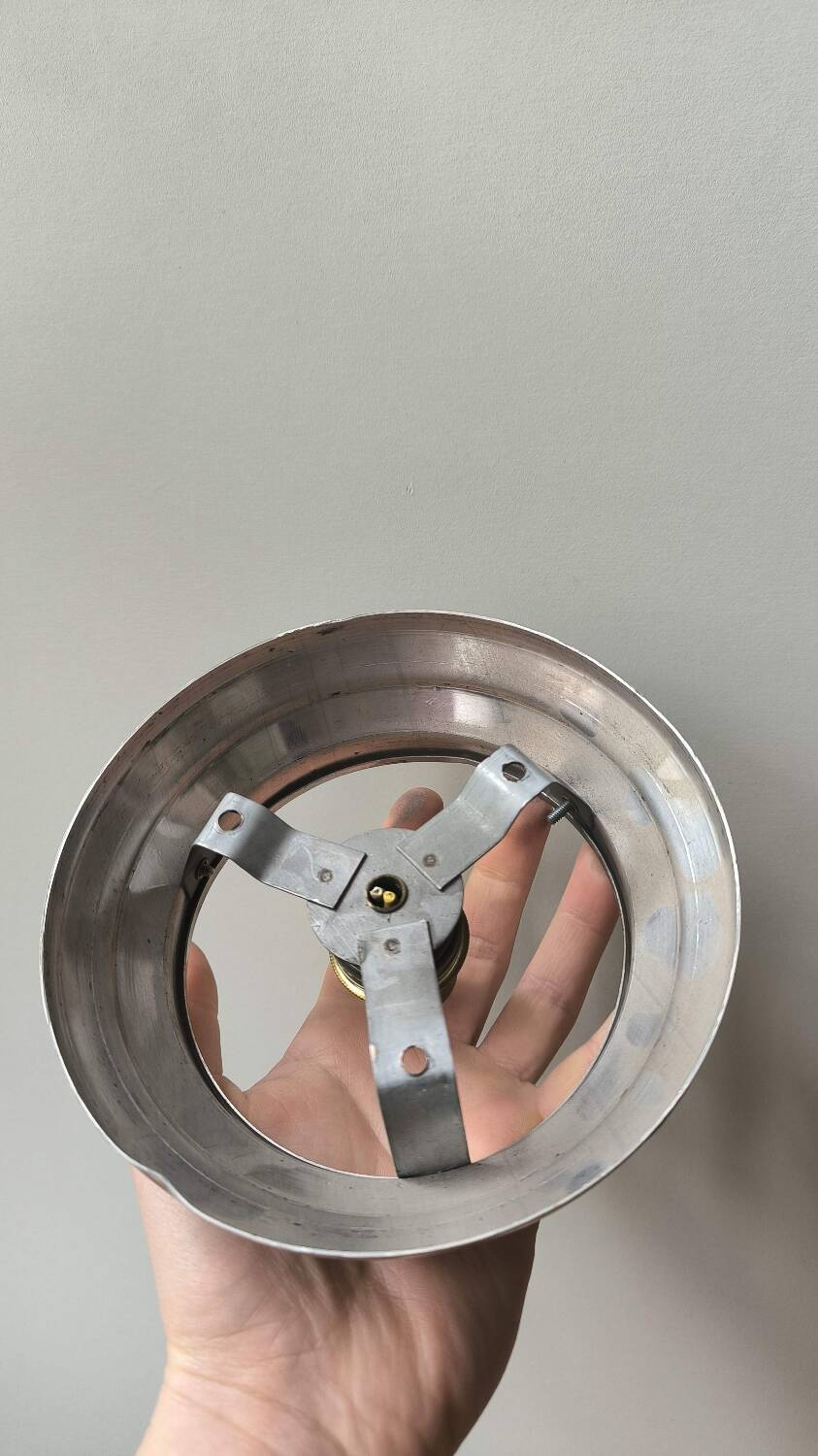 Vintage ceiling light with Globe lamp in white opaline glass