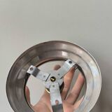 Vintage ceiling light with Globe lamp in white opaline glass