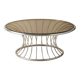 Table basse vintage chrome & verre