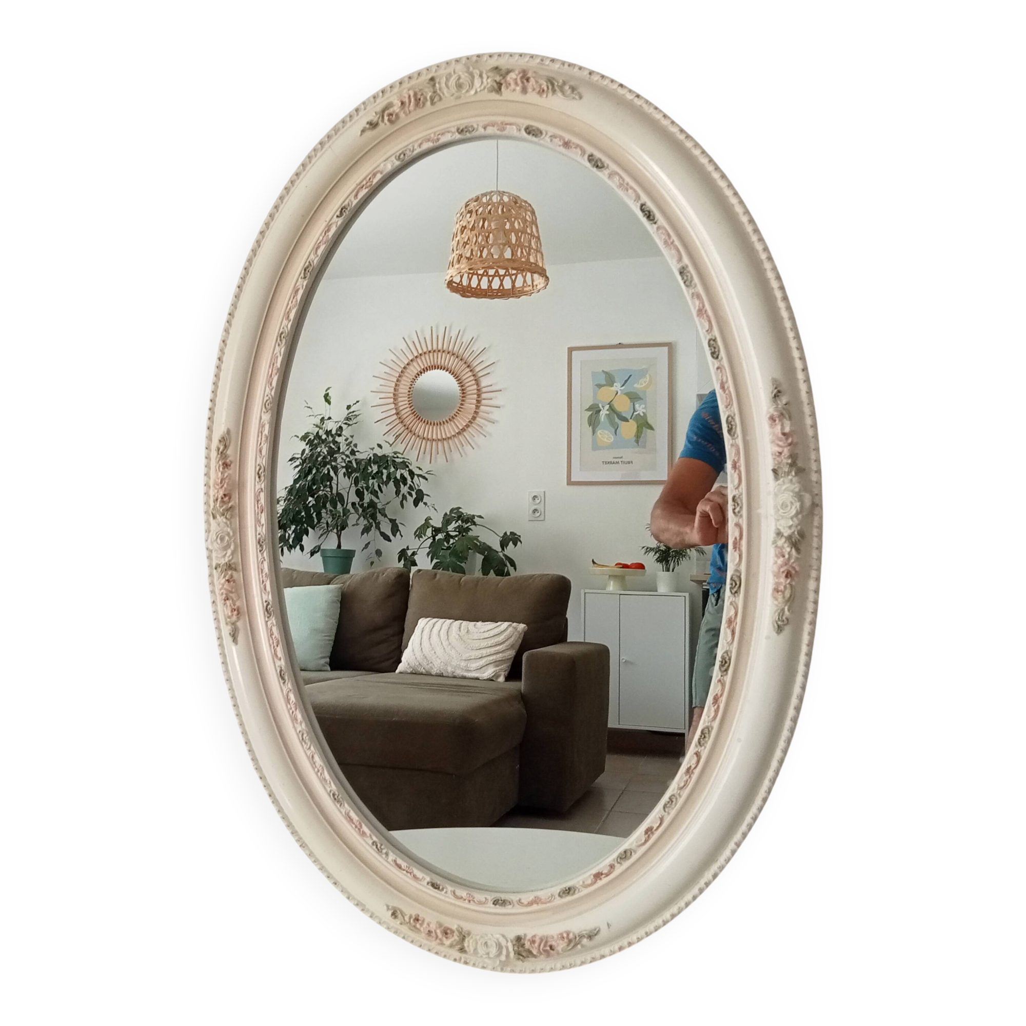 Vintage ceramic mirror from the 60s/70s.