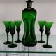 Kluk Kluk carafe by Jacob E.Bang - Holmegaard and 5 liqueur glasses