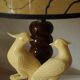 Vintage onyx birds bedside lamp