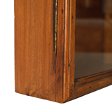 Artisanal wall display case in vintage wood