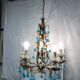 Chandelier with pearl grapevines