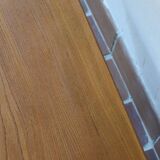 Scandinavian coffee table in ribbed wood