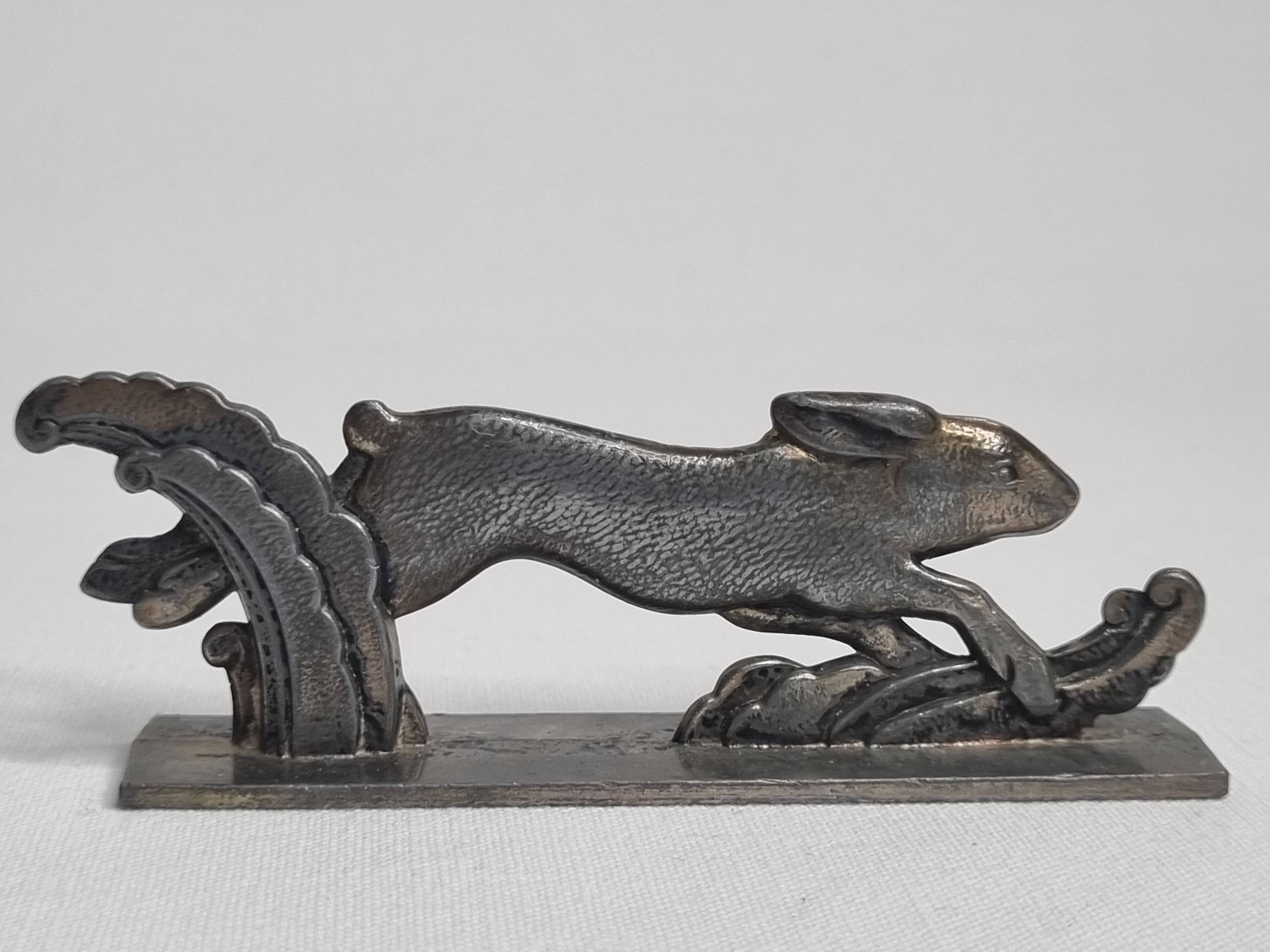 Set of five Art Deco Wild Animal Knife Holders, after Joseph Buisson