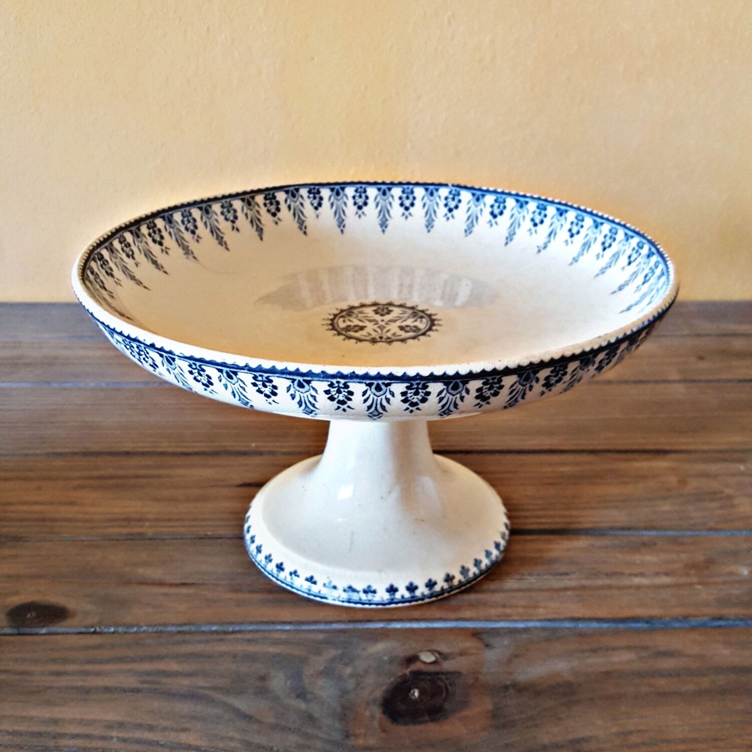 Compotier terre de fer Sarreguemines Digouin model Algiers