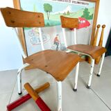 Pair of vintage school chairs