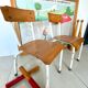 Pair of vintage school chairs