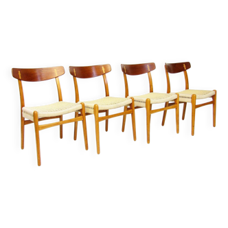 Four Vintage 1950s CH-23 Chairs by Hans Wegner