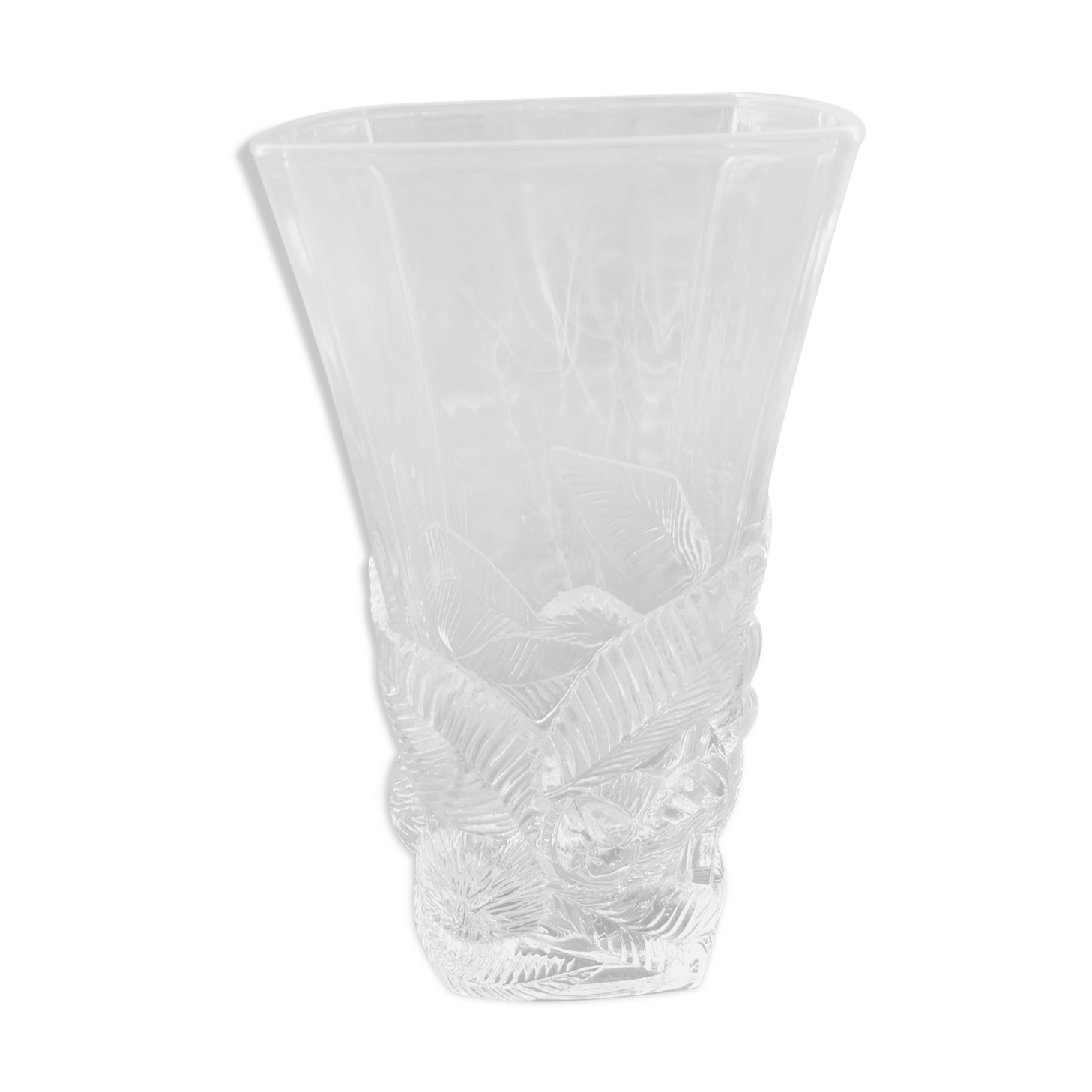 Vase glass pressed 1950