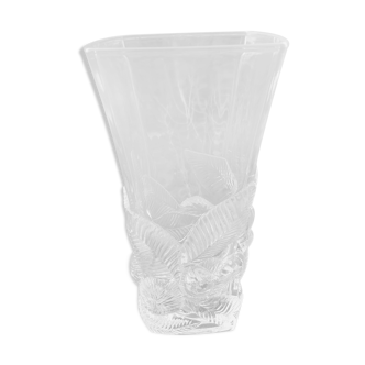 Vase verre pressé 1950