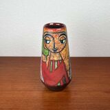 Danish studio pottery vase from the mid-century by Marianne Starck for Michael Andersen, 1960s.